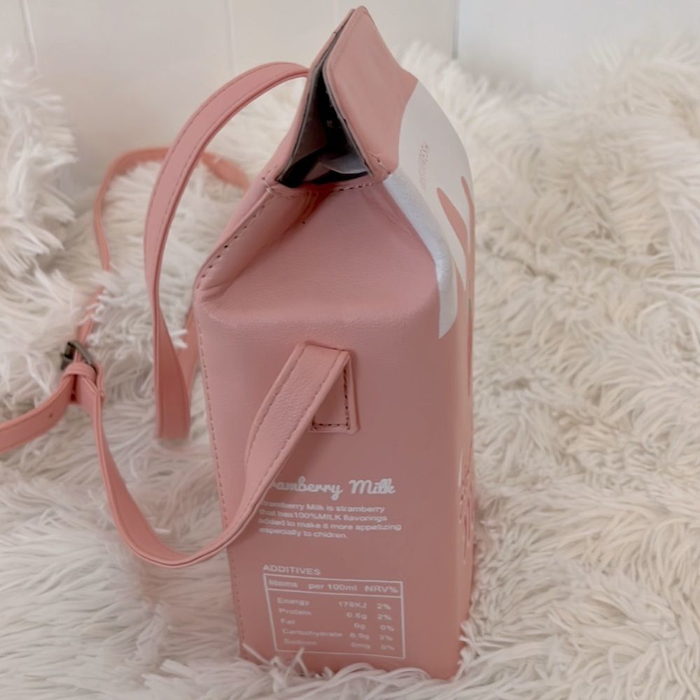 Boutique Strawberry Milk Carton Mini Purse - Picture 10 of 12
